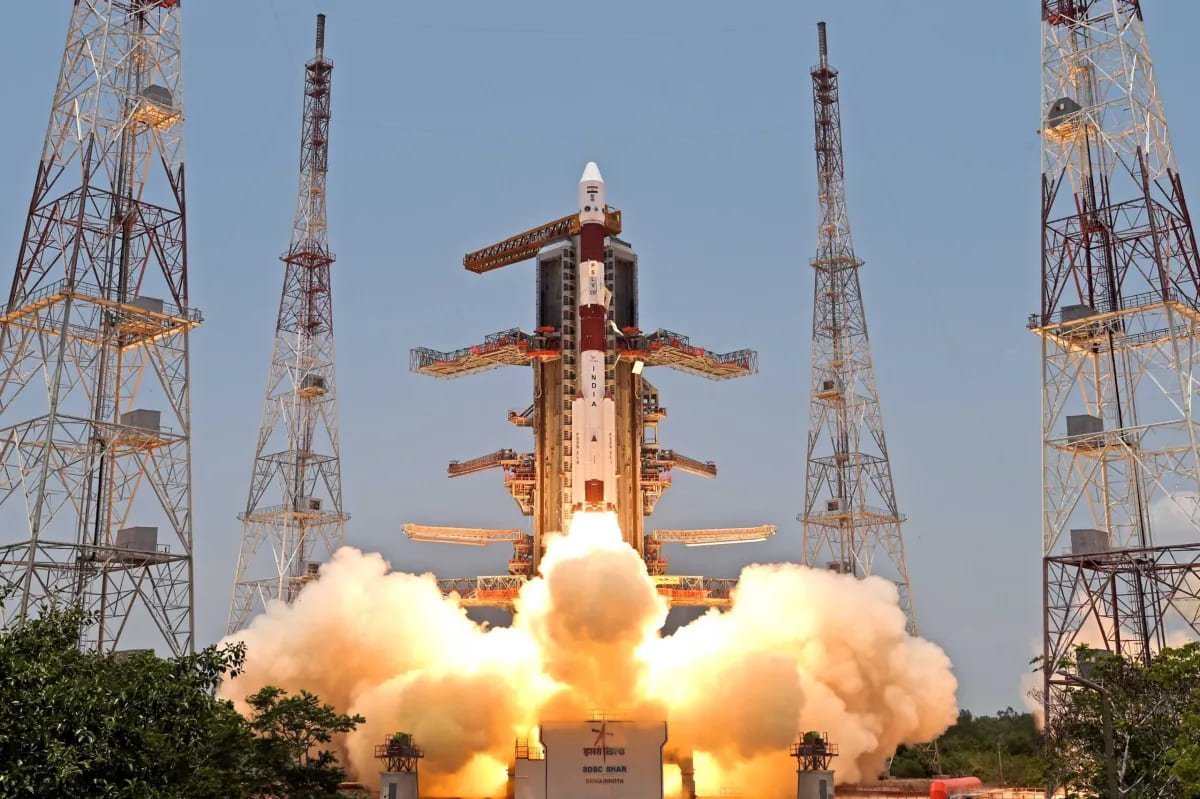 Launch of the Aditya-L1 solar observatory on a PSLV from Satish Dhawan Space Centre on Sept. 2, 2023. Credit: ISRO